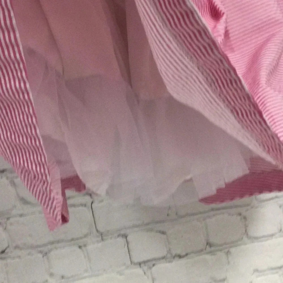 Like New Janie & Jack Pink Stripe Pleated Formal Dress size 3T - Picture 4 of 7